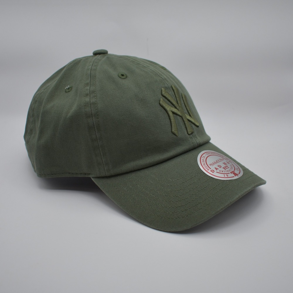 Mitchell & Ness MLB New York Yankees Tonal Embroidered Dad Hat Moss Green NWT - Picture 4 of 12